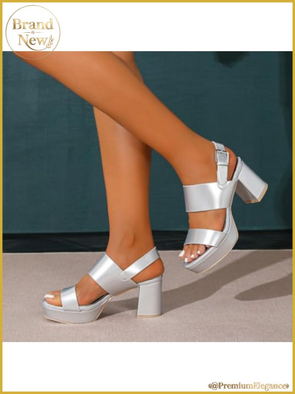 3 Inch Block Heel Platform Strap Chunky Sandals - Picture 6 of 6